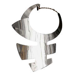 Retro Plated Brass Necklace by Pierre Cardin