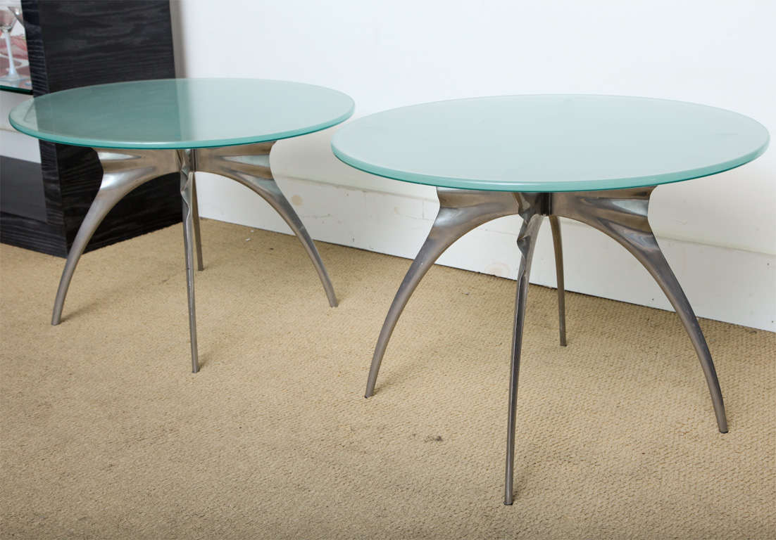 80's  Modern Sculptural  Side Tables Phillipe Stark Style