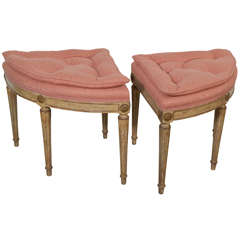French Demi Lune Stools
