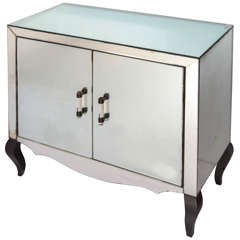 Mirrored Two Doors Chest of Drawer, 1940-1950