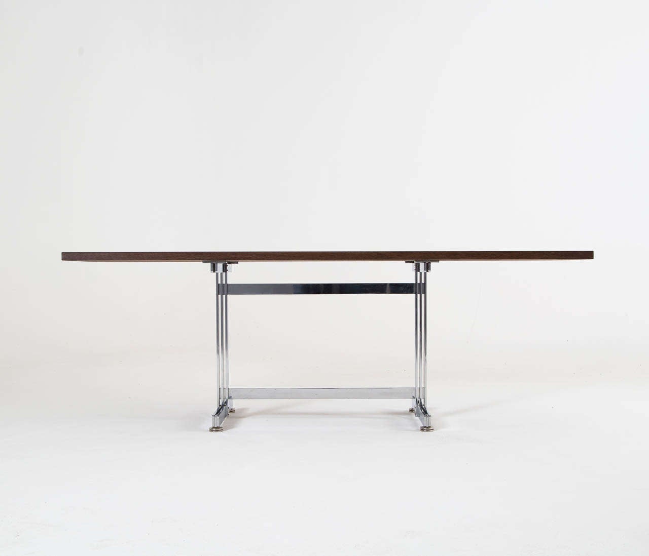 Mid-Century Modern Writing Desk with Solid Wenge Top by Jules Wabbes