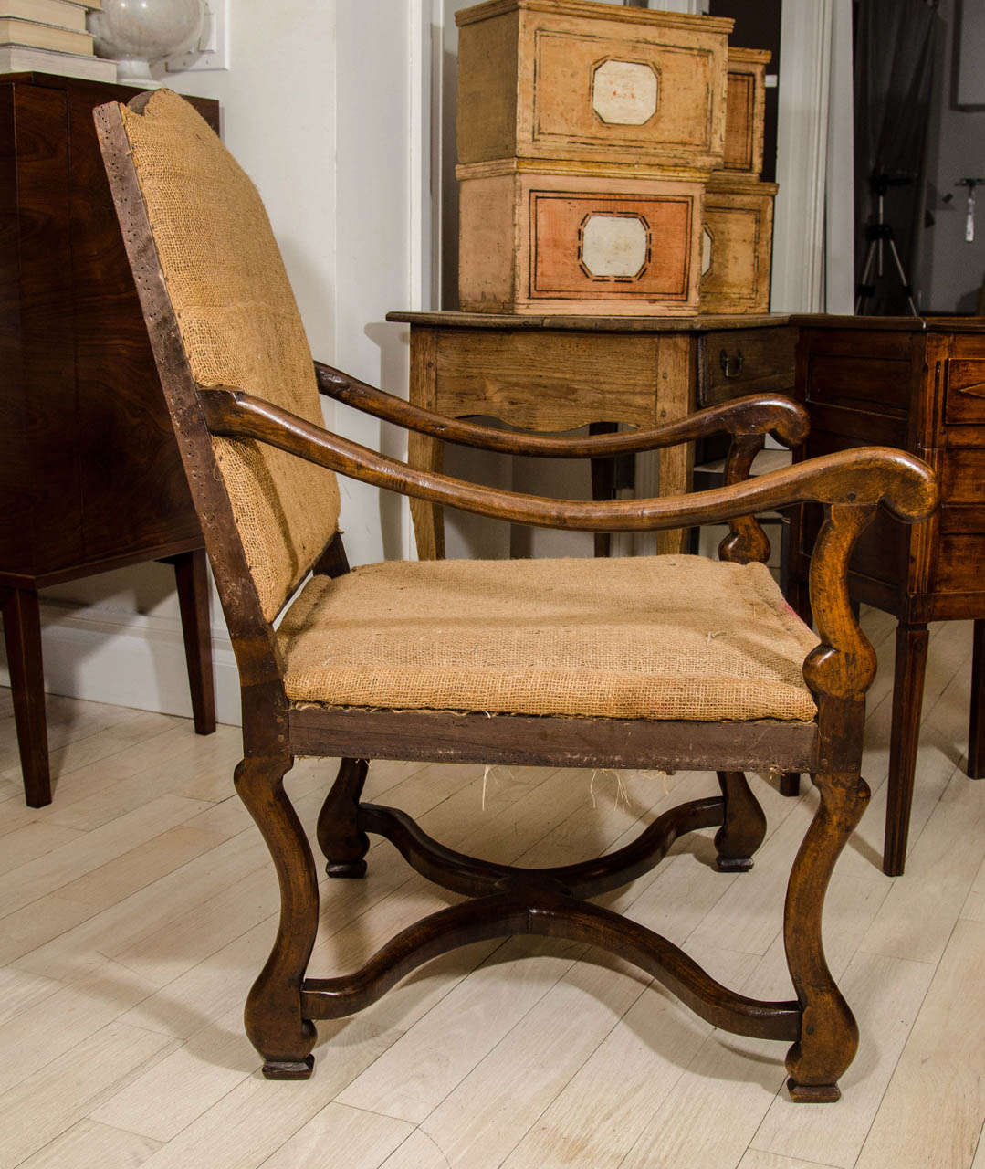 18th Century and Earlier French 18th Century Os de Mouton Arm Chair
