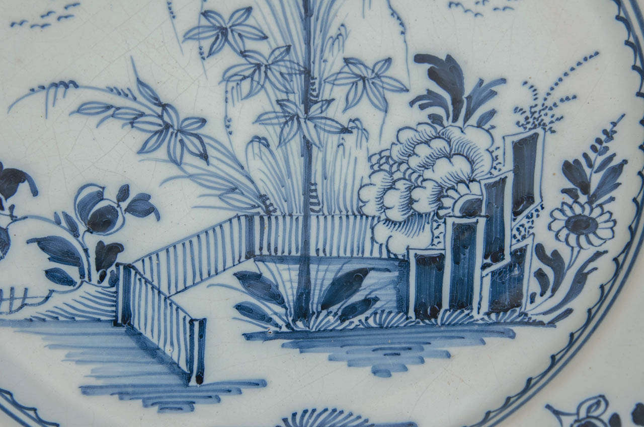 An 18th Century English Blue and White Delft Charger