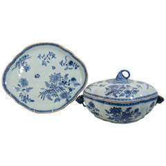 Chinese Porcelain Blue and White Soup Tureen