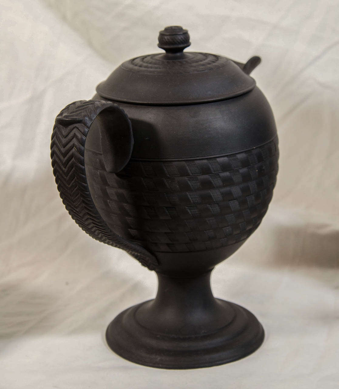 19th Century A Collection of Black Basalt Tea and Coffee Pots