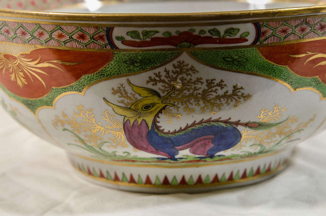 Regency Chamberlain's Worcester Punch Bowl in Bengal Tiger Pattern
