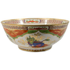 Chamberlain's Worcester Punch Bowl in Bengal Tiger Pattern