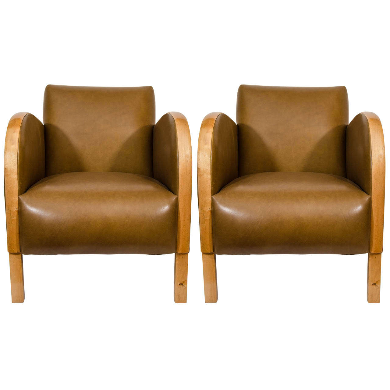 A Pair of Art Deco Club Chairs