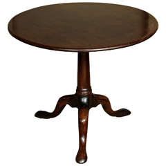 Large George II Cuban Mahogany Tripod Table circa 1740