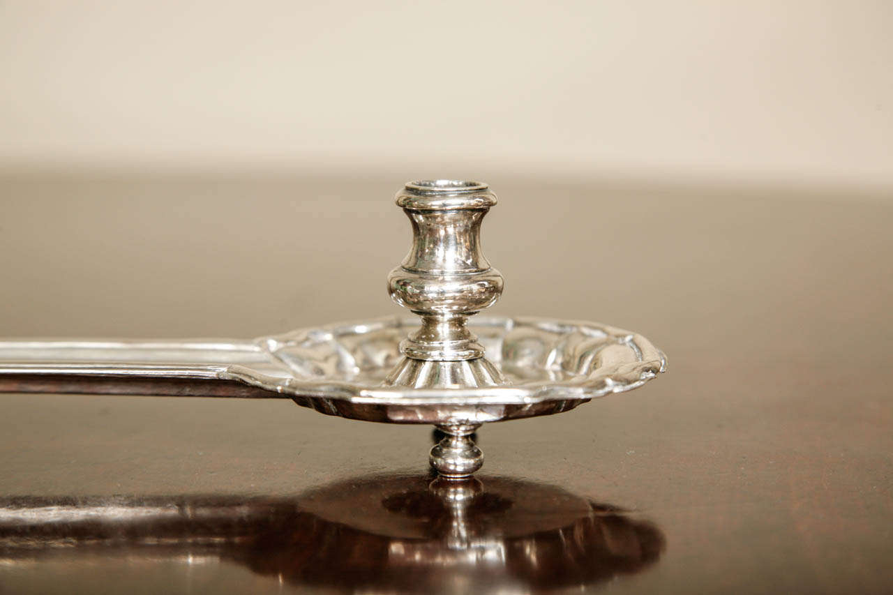 18th Century and Earlier Spanish 18th Century Silver Chamberstick circa 1740