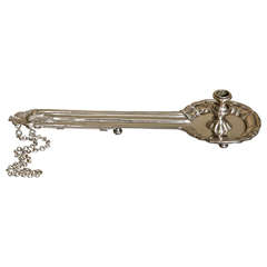 Antique Spanish 18th Century Silver Chamberstick circa 1740
