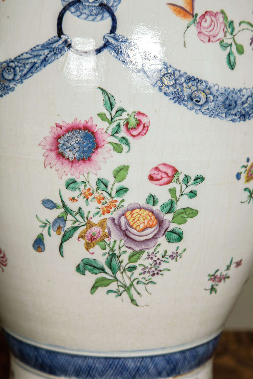 A Large 18th Century Chinese Famille Rose Baluster Vase circa 1775 1