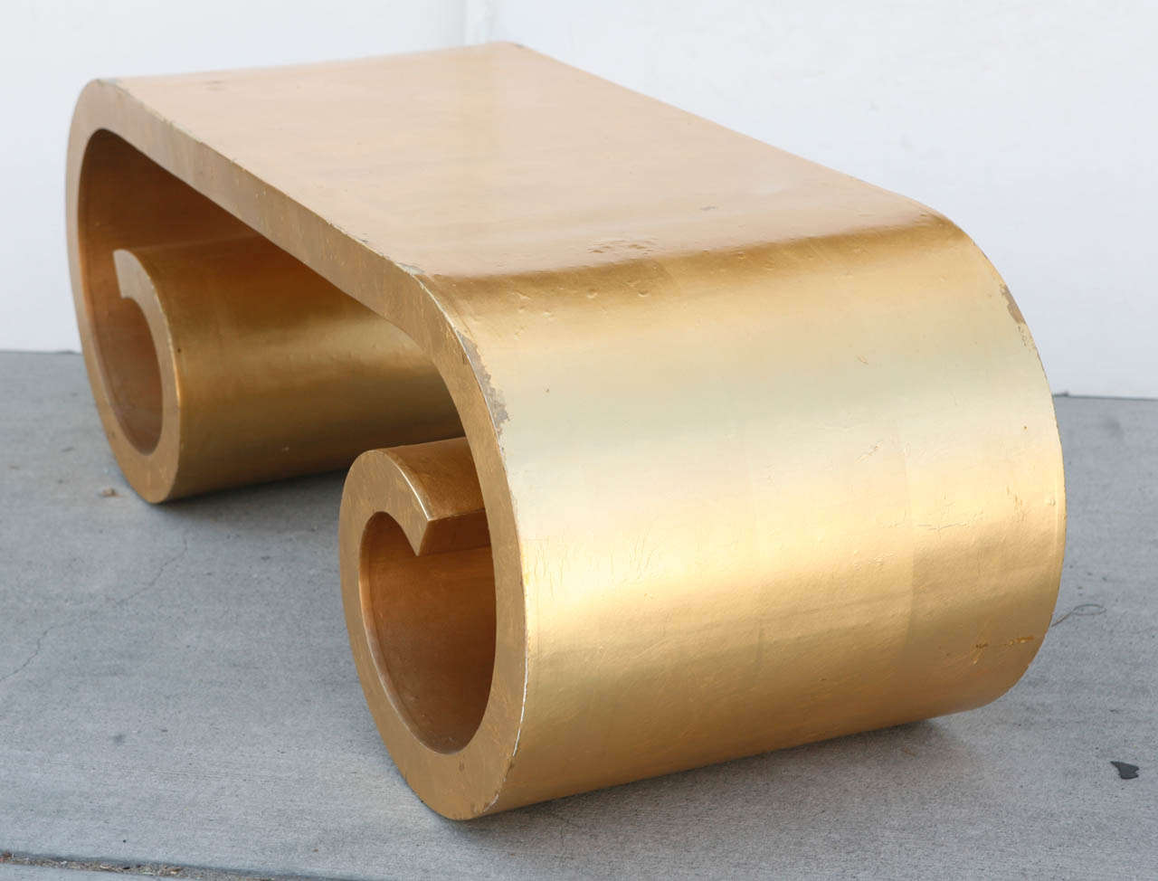 Gold Leaf Scroll Coffee Table