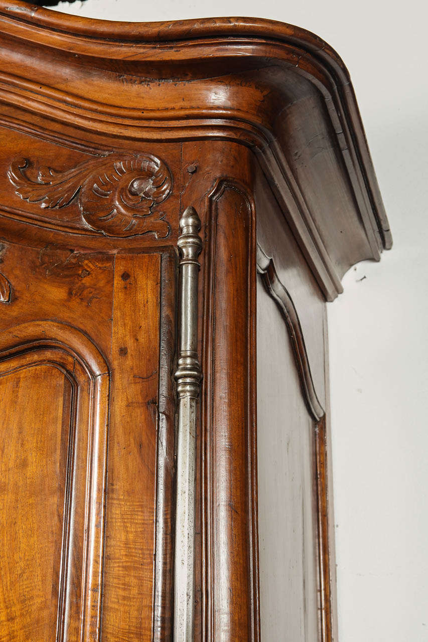 18th Century Walnut Wood Armoire- Nimes, France - Louis XV, Signed 