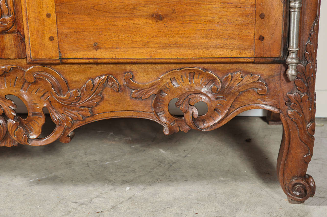 18th Century Walnut Wood Armoire- Nimes, France - Louis XV, Signed 