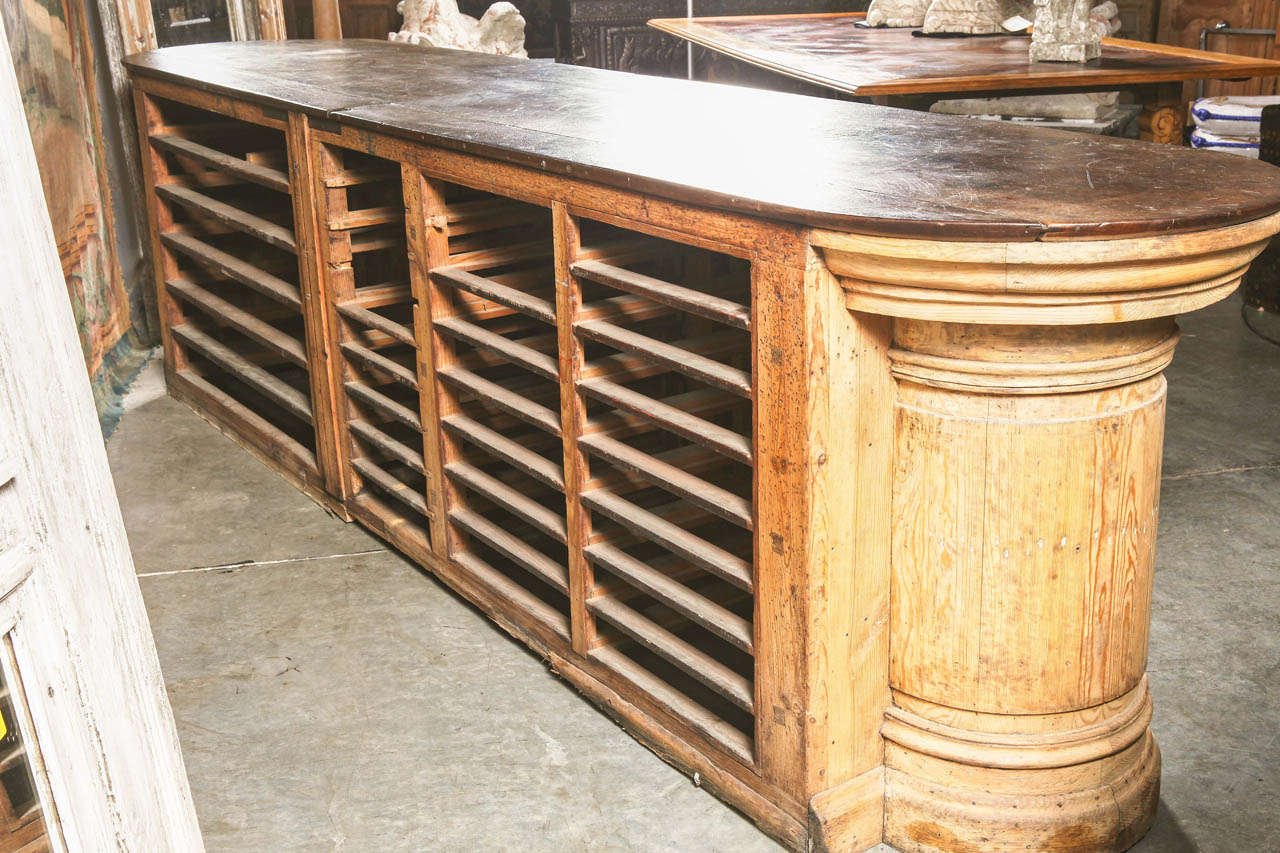 Magnificent Walnut Wood and Pine Spanish Cafe Bar from the Late 1800s 2