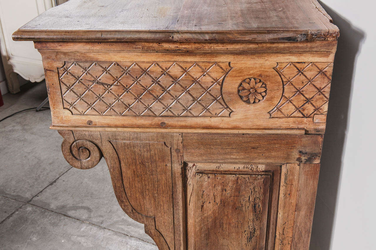 Magnificent 19th Century French Regence Style Walnut Wood Mantel from Marseille 3