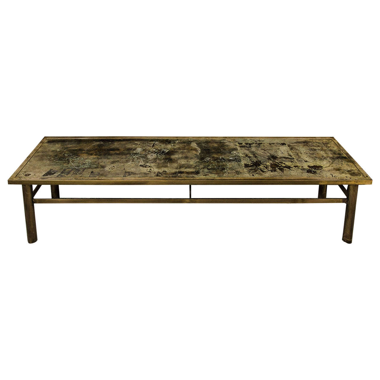 Laverne bronze coffee table - Michelangelo For Sale