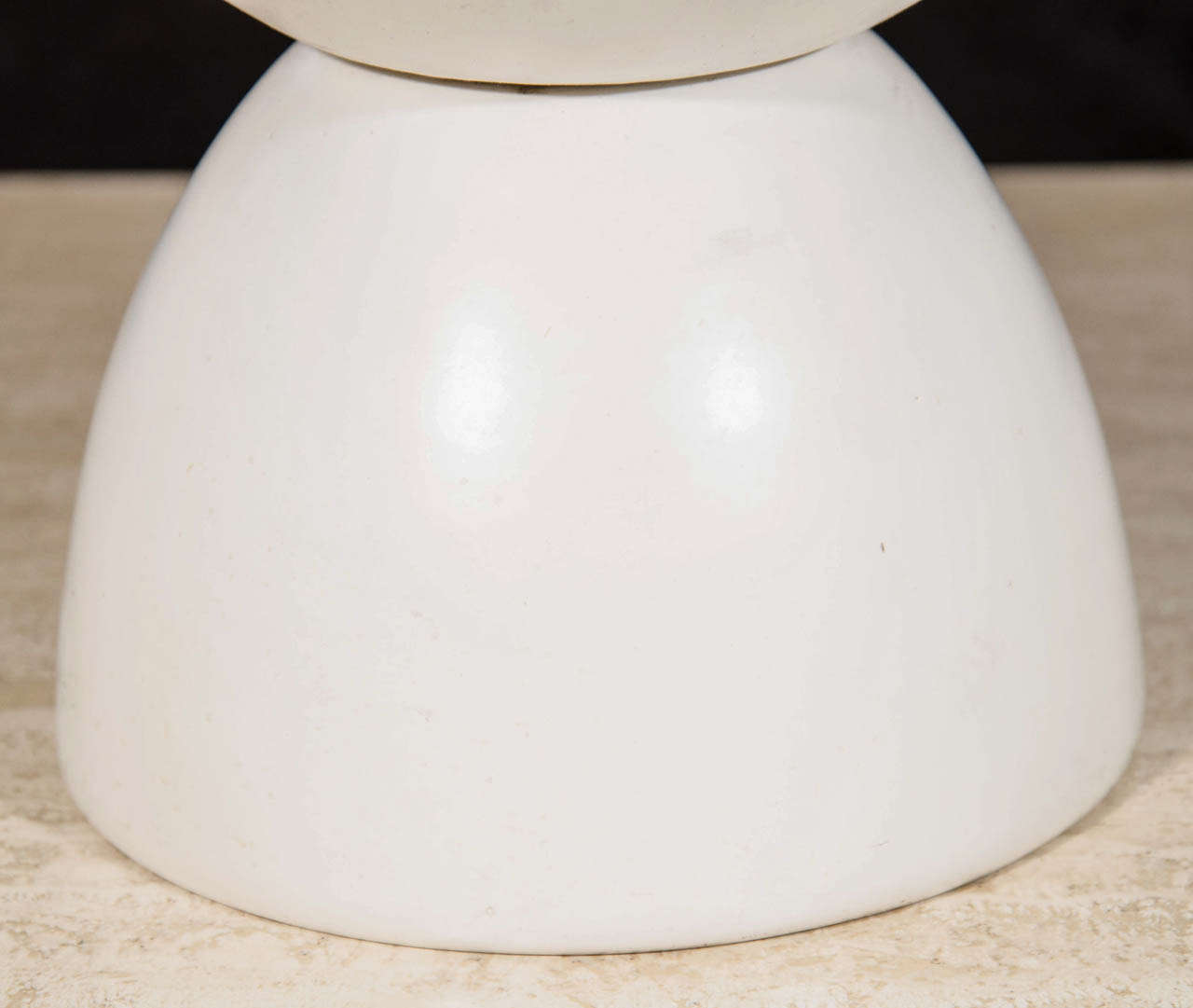 Modern White Glaze Double Bowl Compote