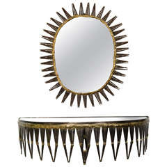 Curtis Jere console and mirror