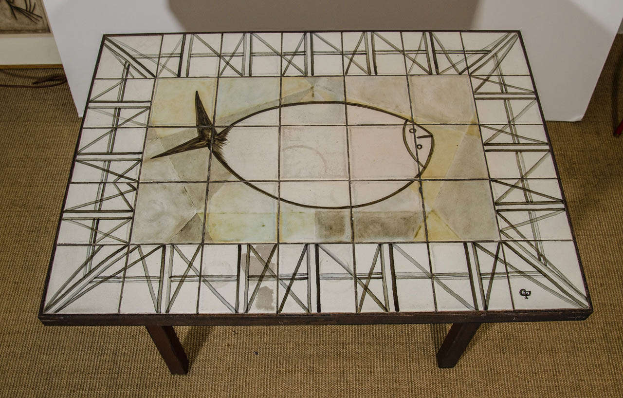 French One Fish Low Table