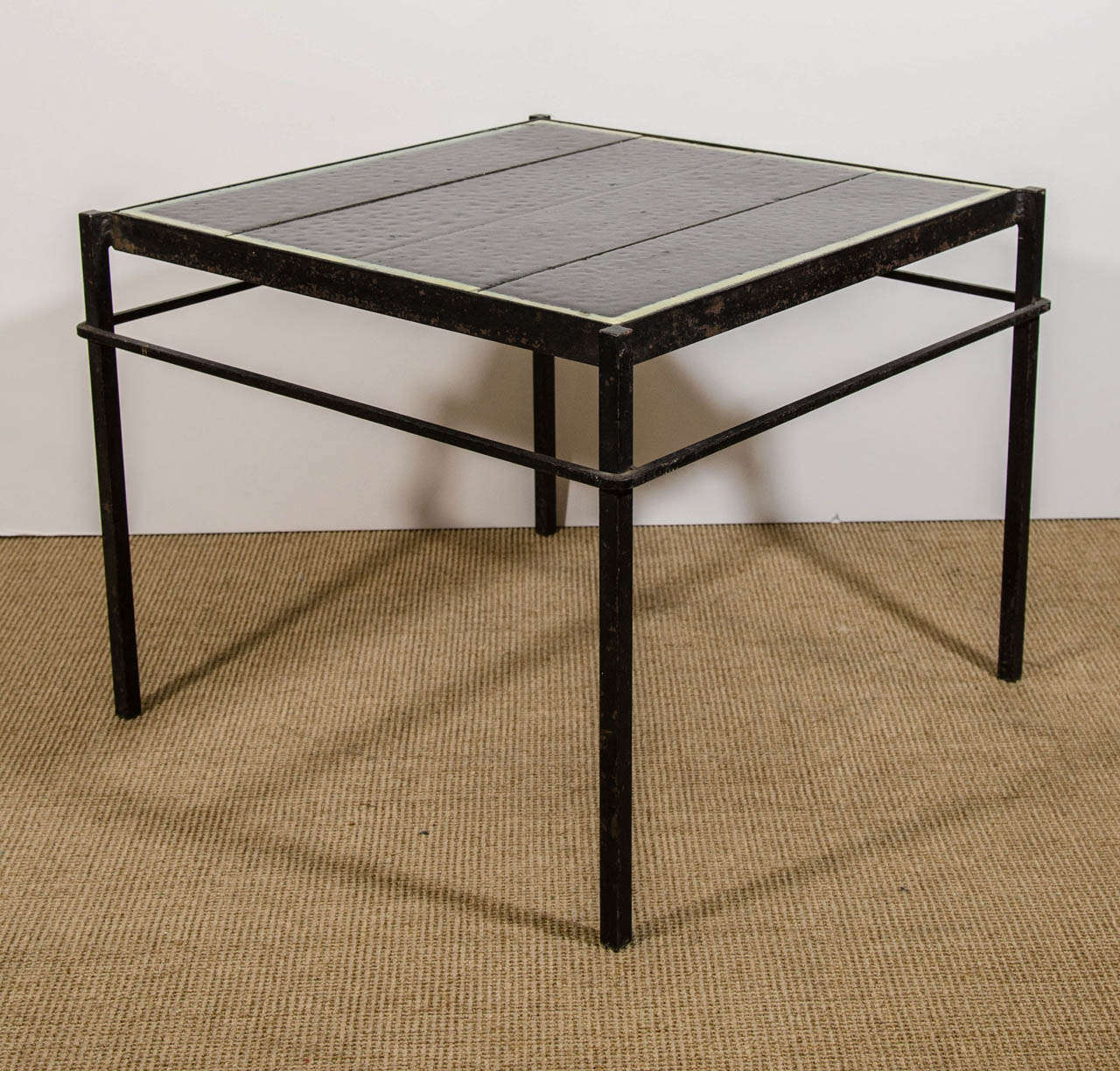 Four-Panel Lava Stone Table