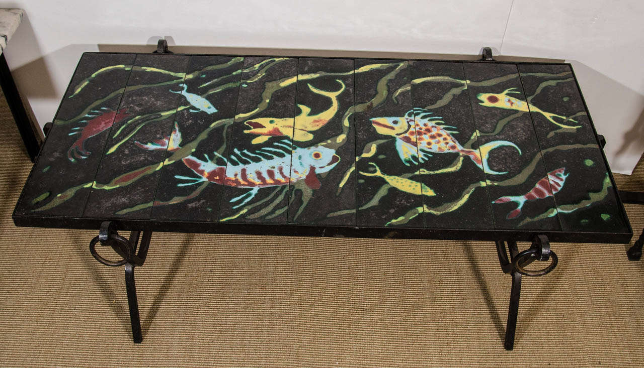 Lava Stone Fish Table In Excellent Condition In New York, NY