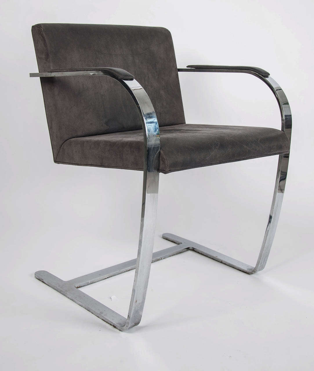 20th Century Six Brno Chrome Flat Bar Armchairs By Ludwig Mies Van Der Rohe For Fasem, Italy 