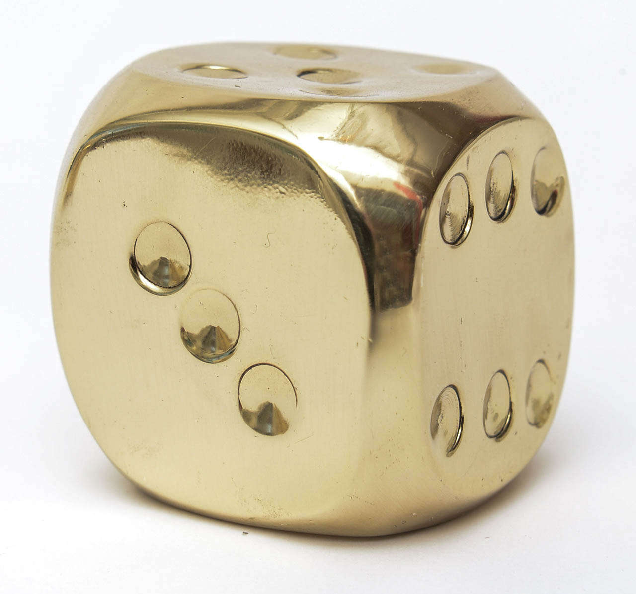 Pair of Polished Brass Dice/ SATURDAY SALE 4