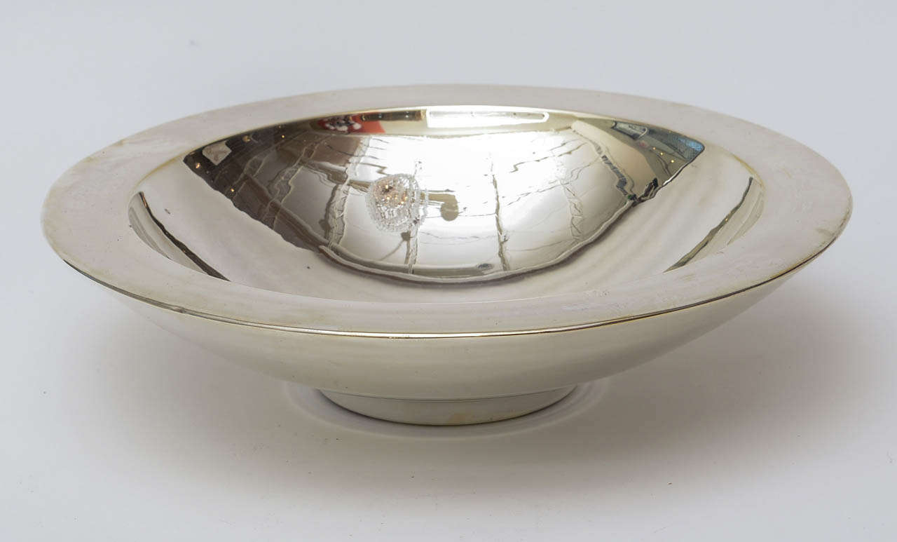 Modernist Silverplate Bowl at 1stdibs