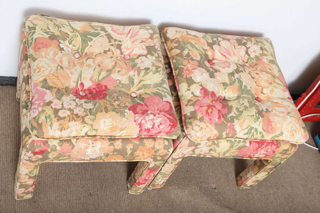 Pair of beautiful Square Ottomans 2