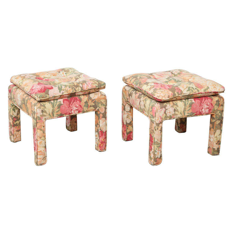 Pair of beautiful Square Ottomans