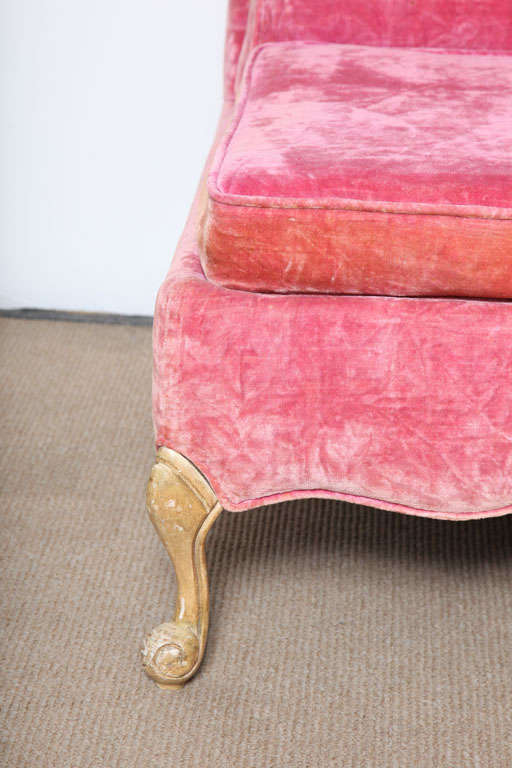 Wood 1940's Slipper Pink Chairs