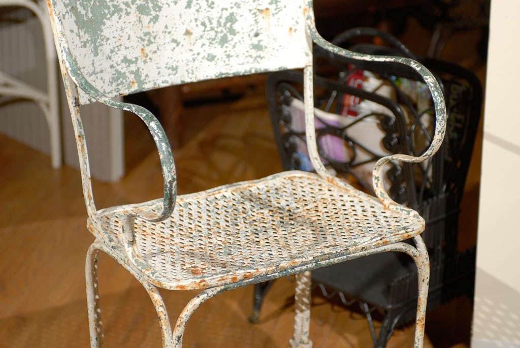 C1930s  French Iron Tennis Chair For Sale 1