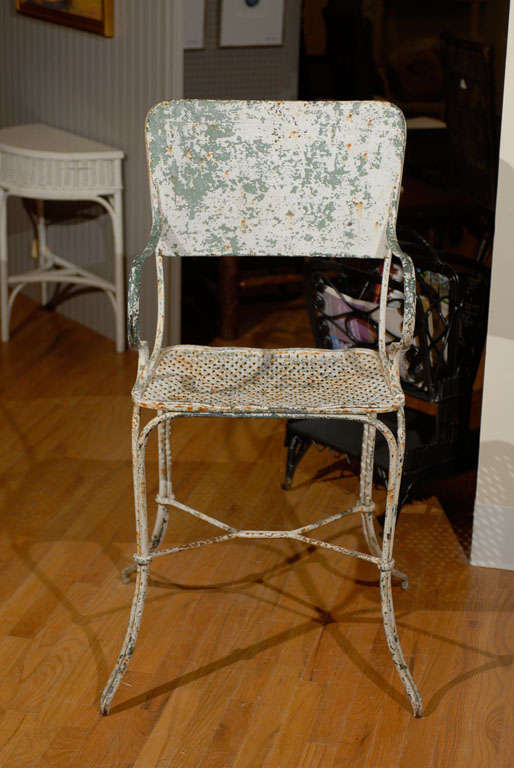 C1930s  French Iron Tennis Chair For Sale 3