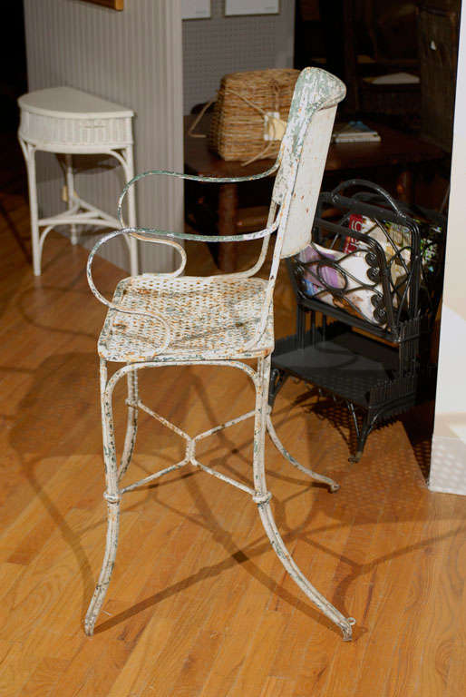 C1930s  French Iron Tennis Chair For Sale 4
