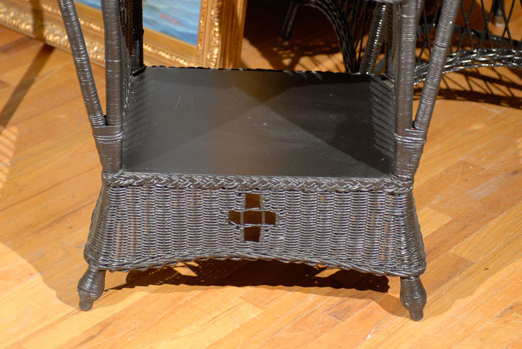 American Stickley Style Wicker Table c.1920s 6