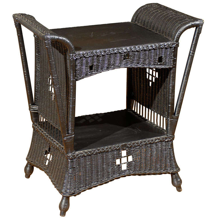 American Stickley Style Wicker Table c.1920s