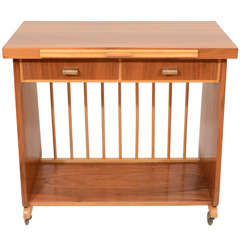 Mid-Century Rolling Bar Cart 4