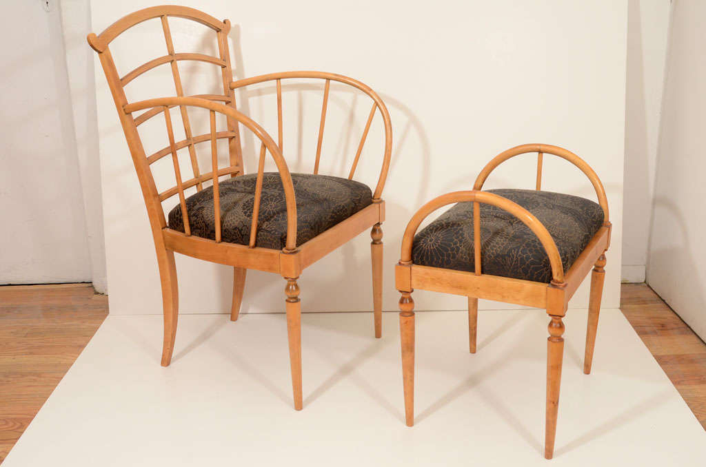 Swedish Set of Eight Art Deco Dining Chairs
