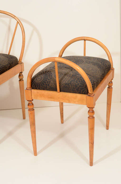 Hand-Crafted Set of Eight Art Deco Dining Chairs