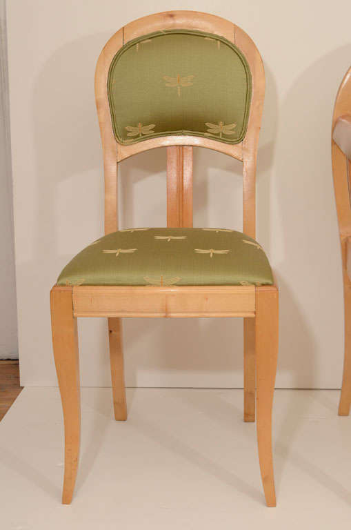 Swedish Set of Six Jugend Stil Chairs