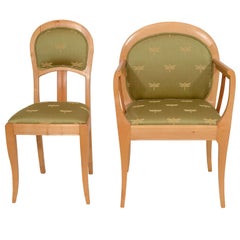 Set of Six Jugend Stil Chairs