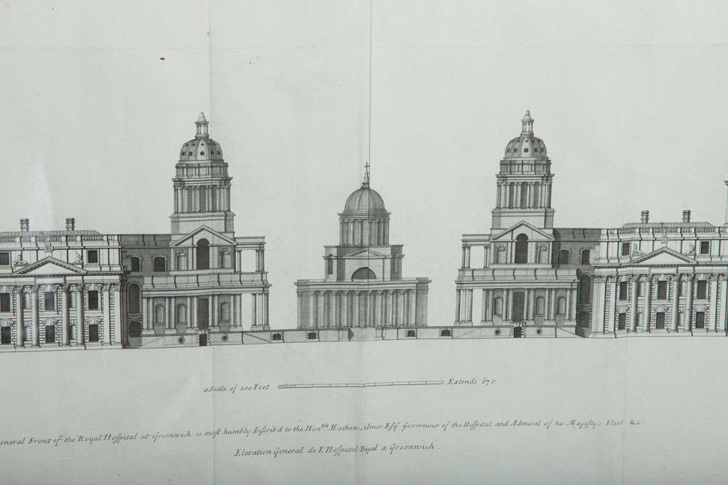 18th Century and Earlier Architectural Engraving by Colen Campbell For Sale