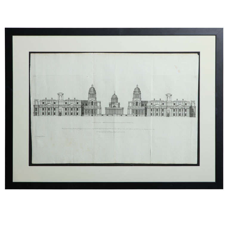 Architectural Engraving by Colen Campbell For Sale
