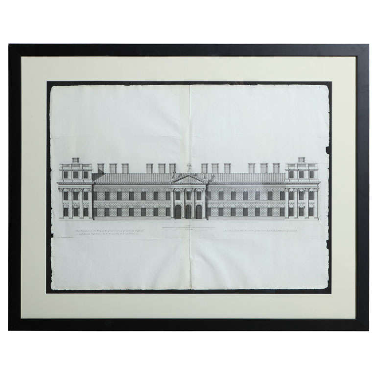 architectural Engraving by Colen Campbell For Sale
