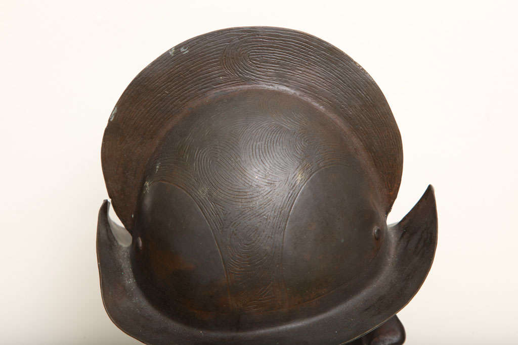 Bronze Conquistador Head Sculpture of Balboa 1