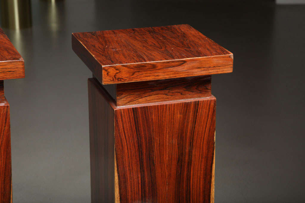 French Art Deco Rosewood Display Pedestals 1