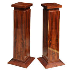 French Art Deco Rosewood Display Pedestals