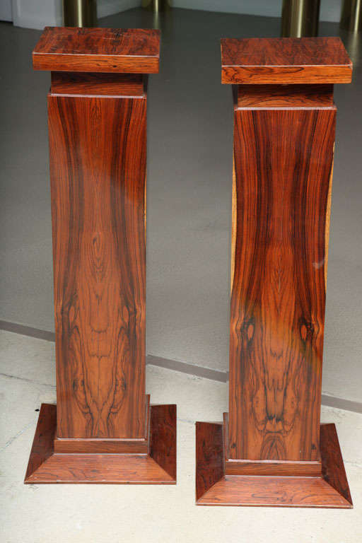 French Art Deco Rosewood Display Pedestals at 1stDibs art display pedestals, art gallery pedestals